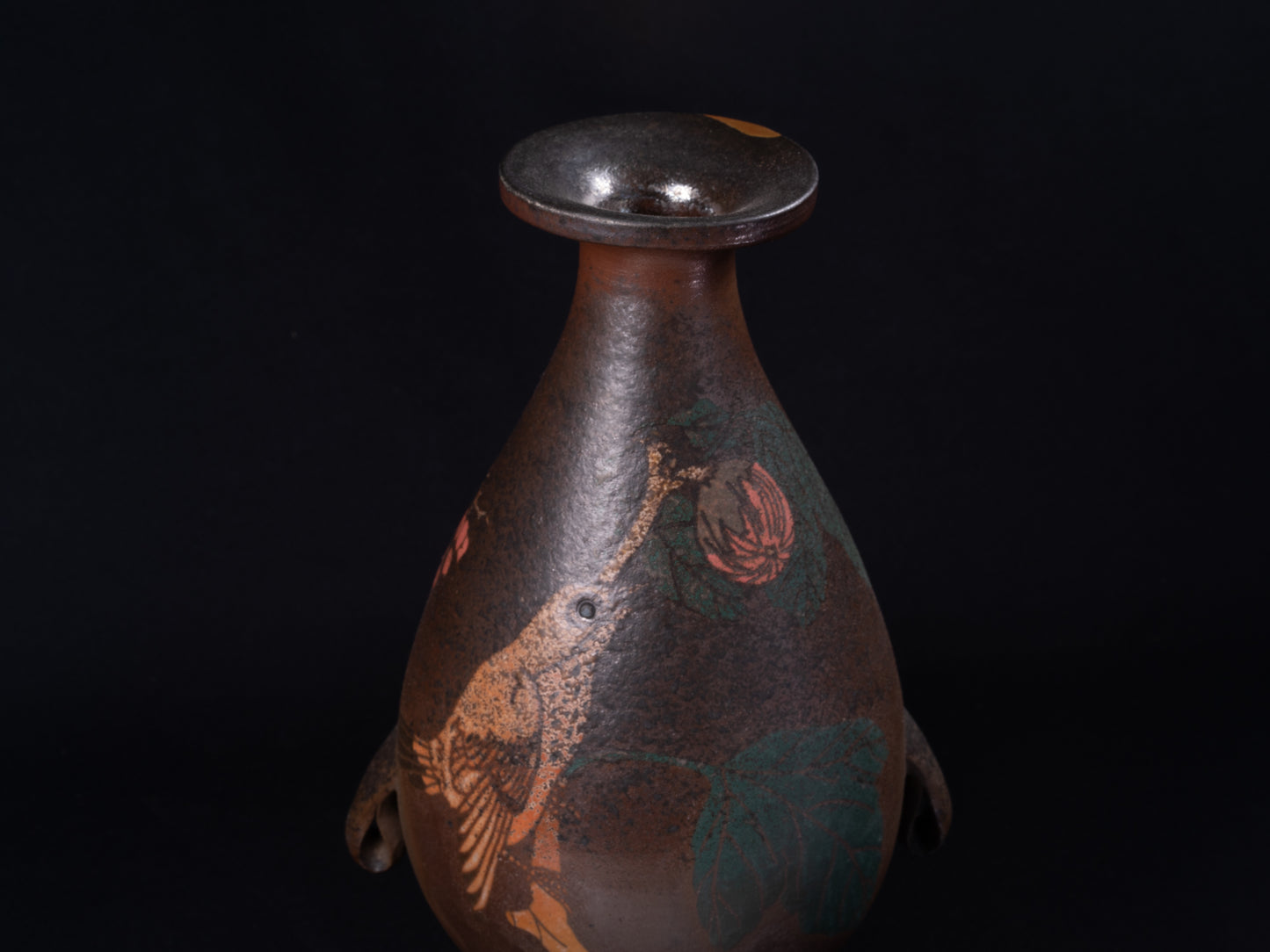 象嵌彩塩窯 花器 Zōgan Flower Vase