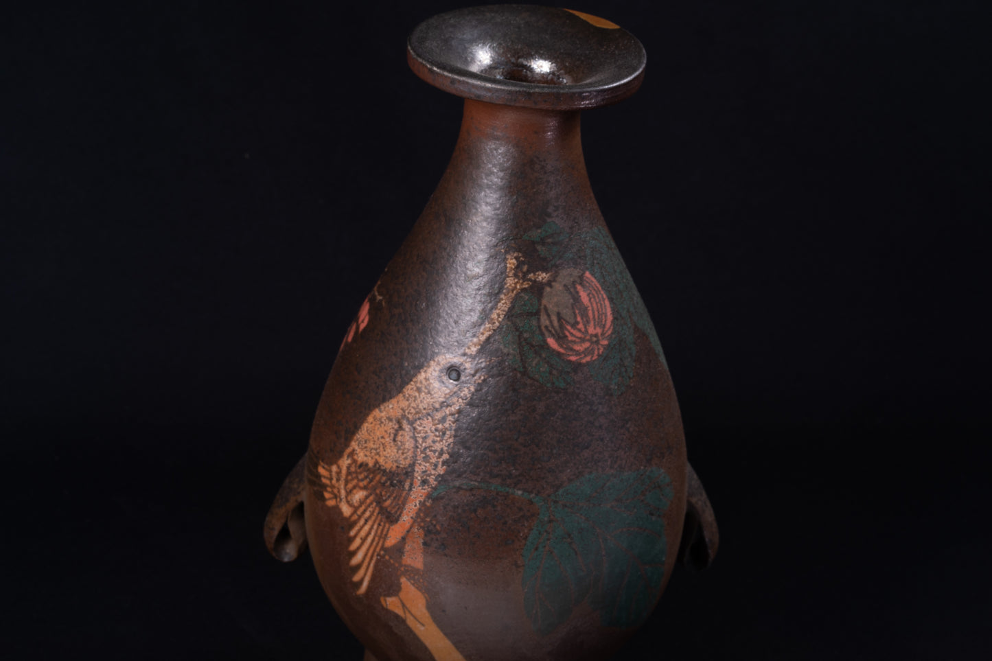 象嵌彩塩窯 花器 Zōgan Flower Vase